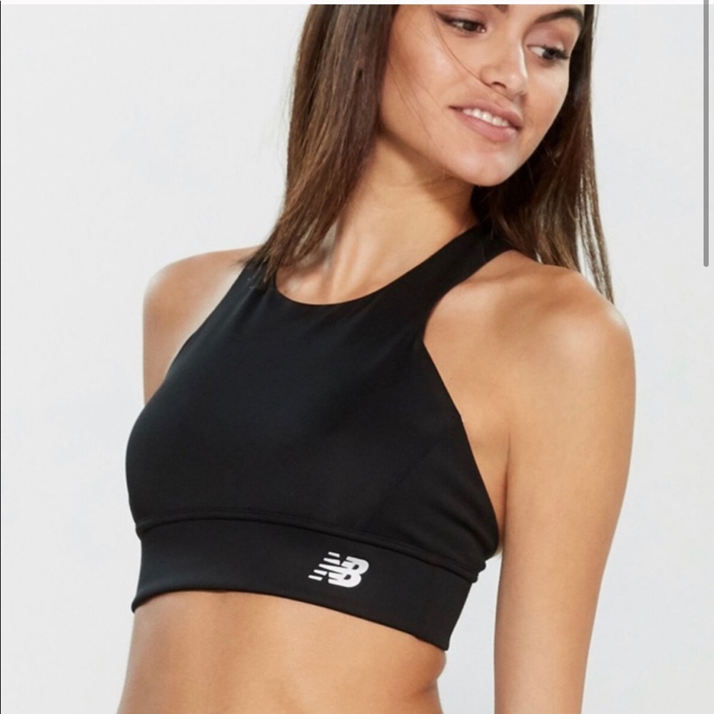 New Balance High Neck Black Sports Bra